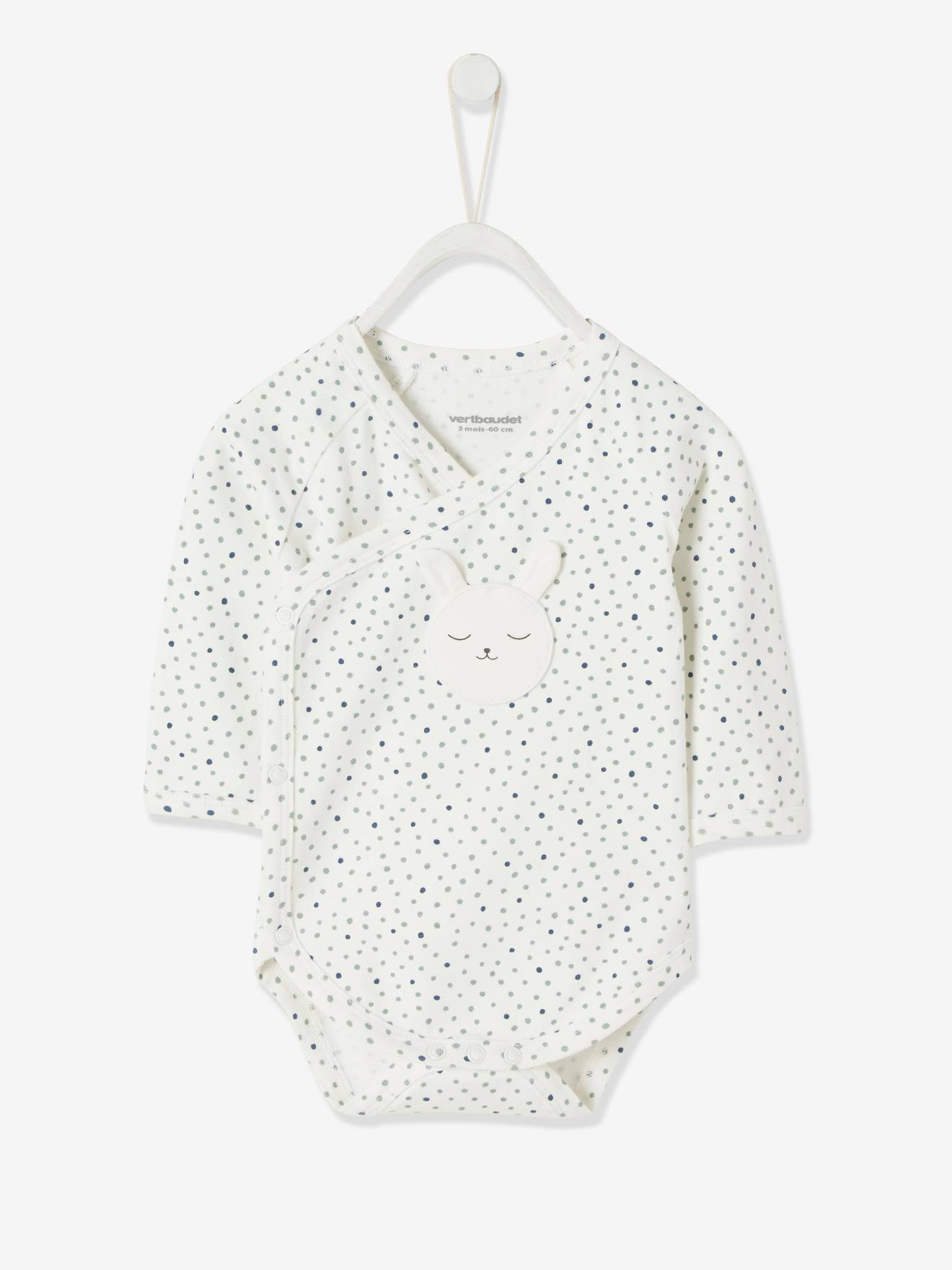 Ensemble naissance 3 pièces point mousse gris clair