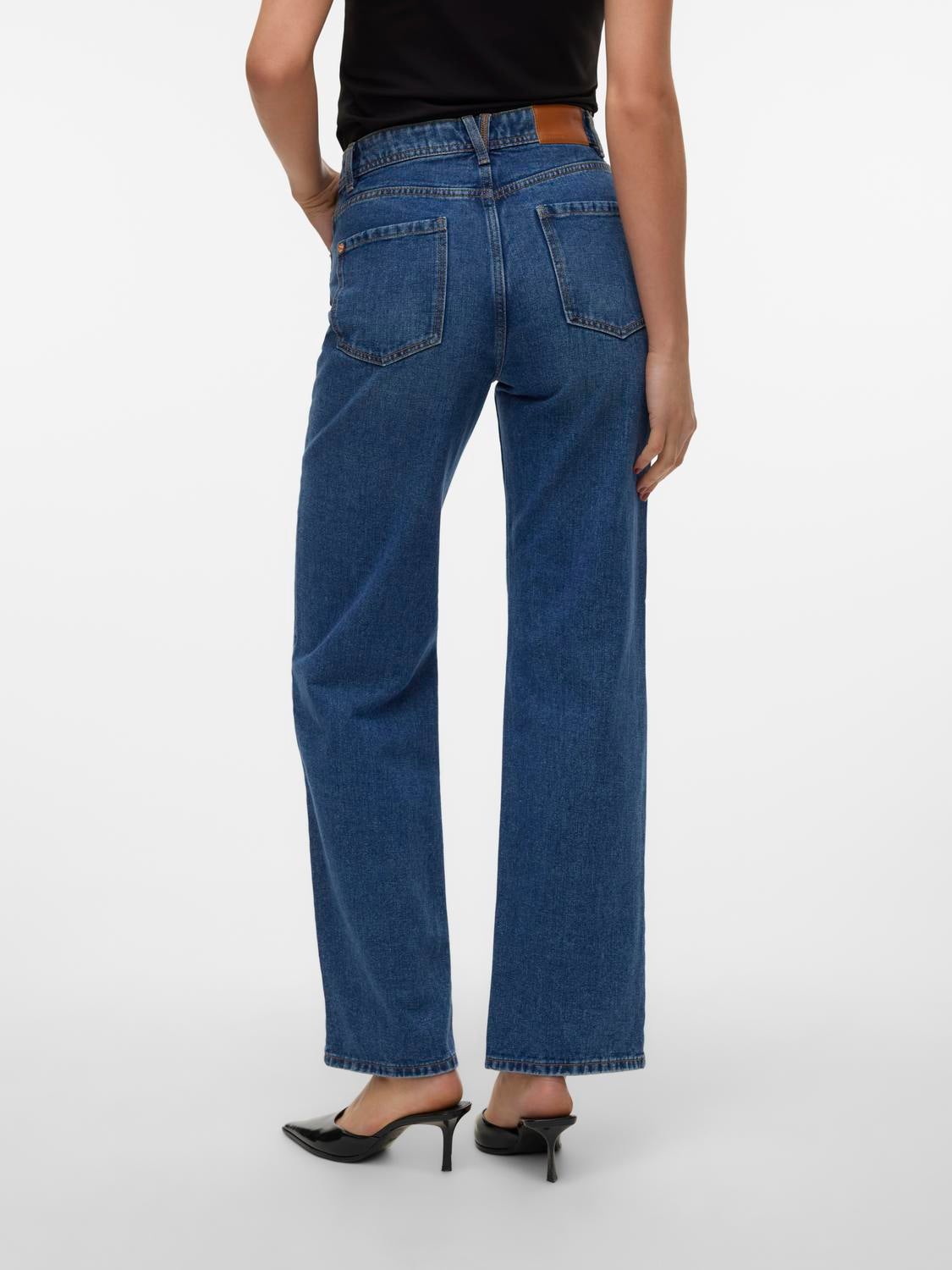 VMRACHEL Hohe Taille Weit geschnitten Jeans