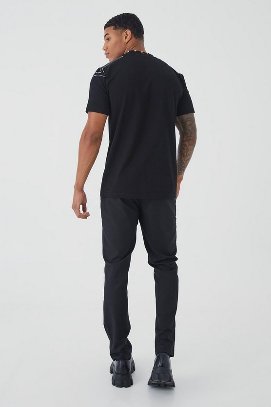 Slim-Fit T-Shirt mit Sternen