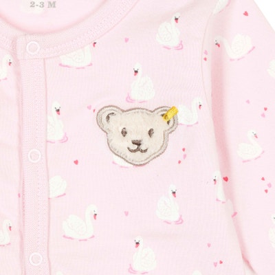 Strampler langarm, rosa für Mädchen