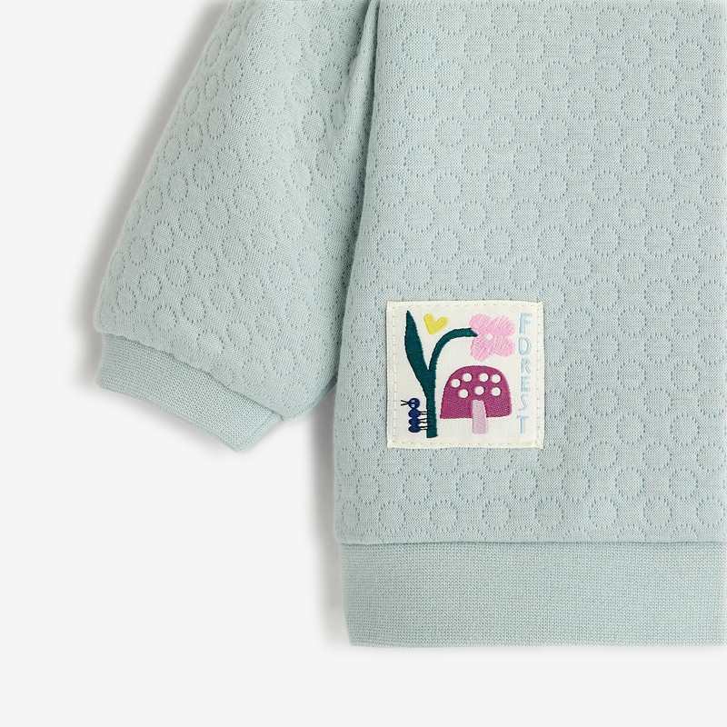 Sweat bébé fille matelassé bleu Catimini