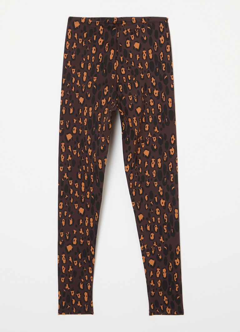 Mini leggings Rodini con stampa leopardata in misto cotone biologico