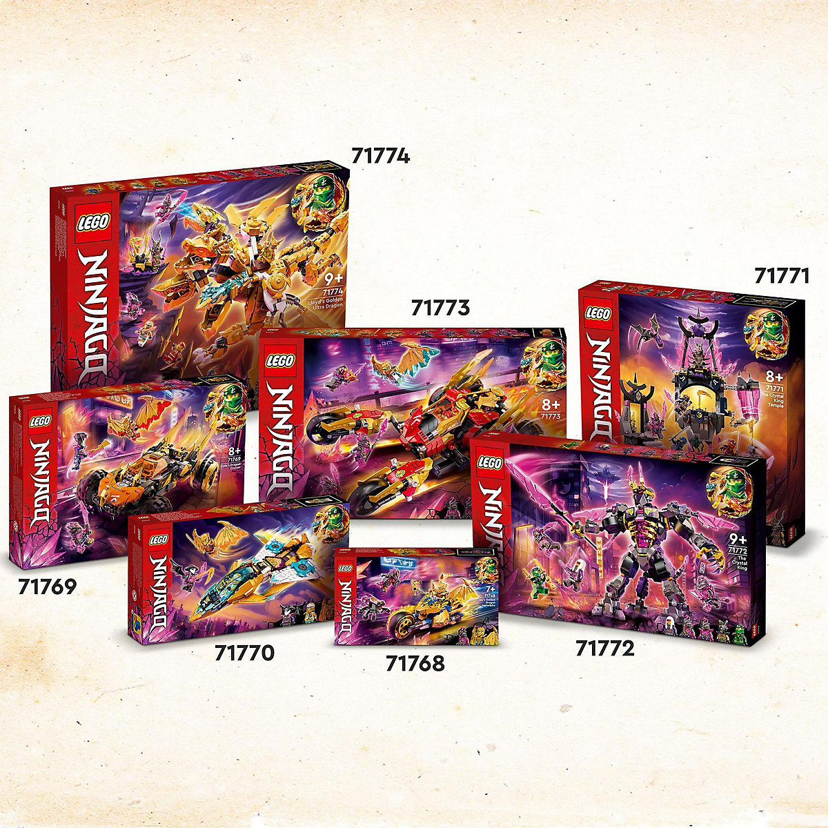 LEGO® Ninjago 71768 Jays Golddrachen-Motorrad