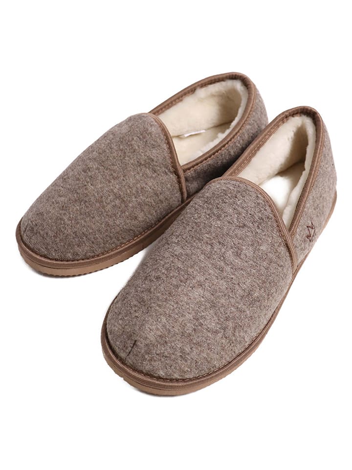 Kaiser Naturfellprodukte H&L Lammfell-Hausschuhe in Beige günstig kaufen