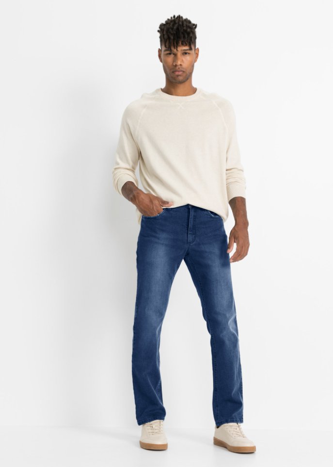 Regular Fit Stretch-Jeans mit Komfortschnitt, Straight