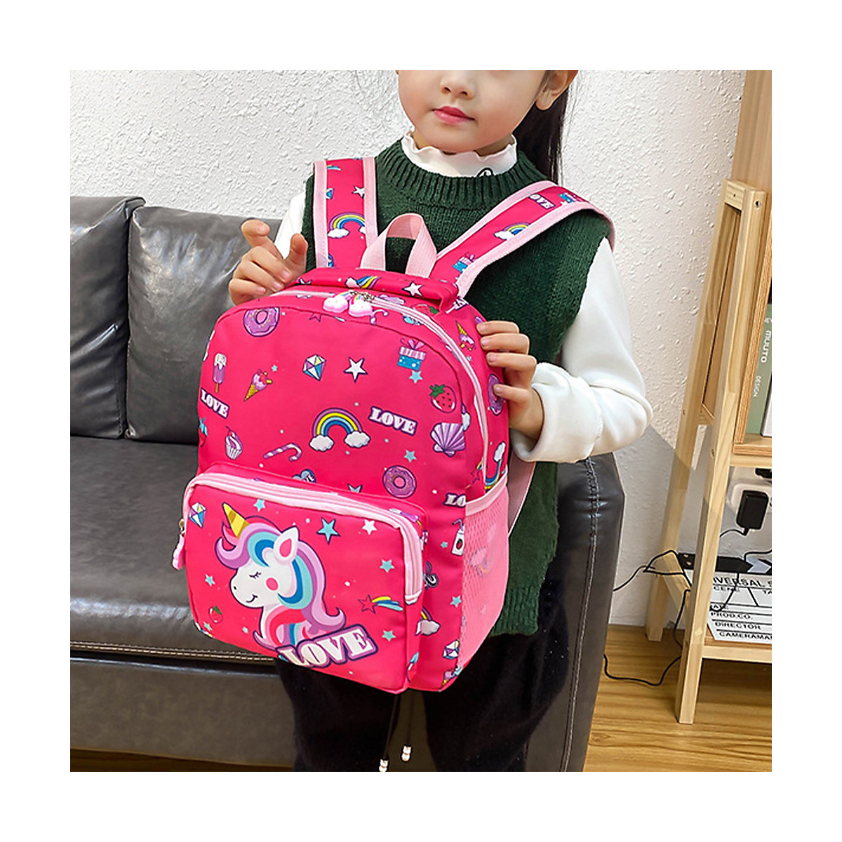 Einhorn Rucksack Kindergartenrucksack Schulrucksäcke für Mädchen