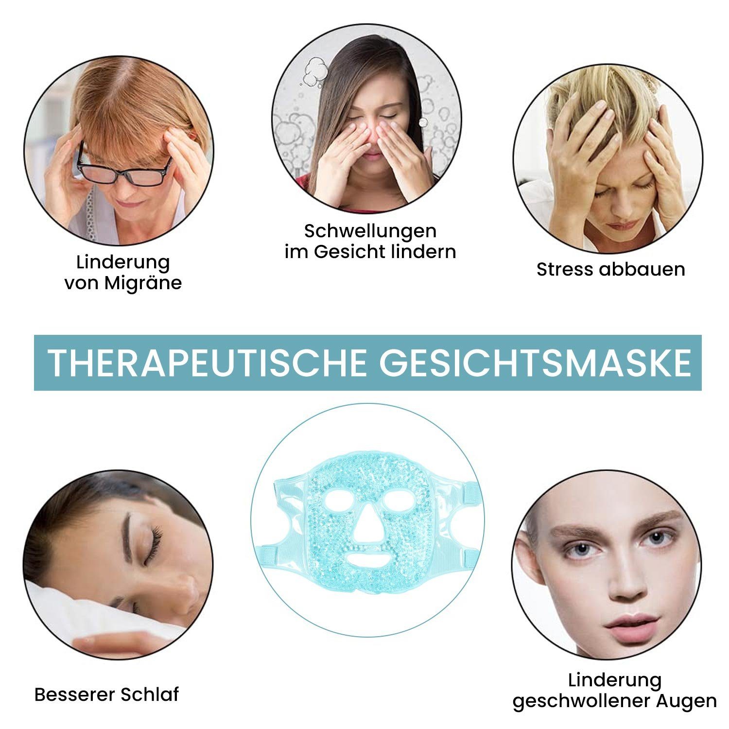 TOPMELON Gesichtsmaske wiederverwendbare Schönheitsmaske, 1-tlg., einstellbar