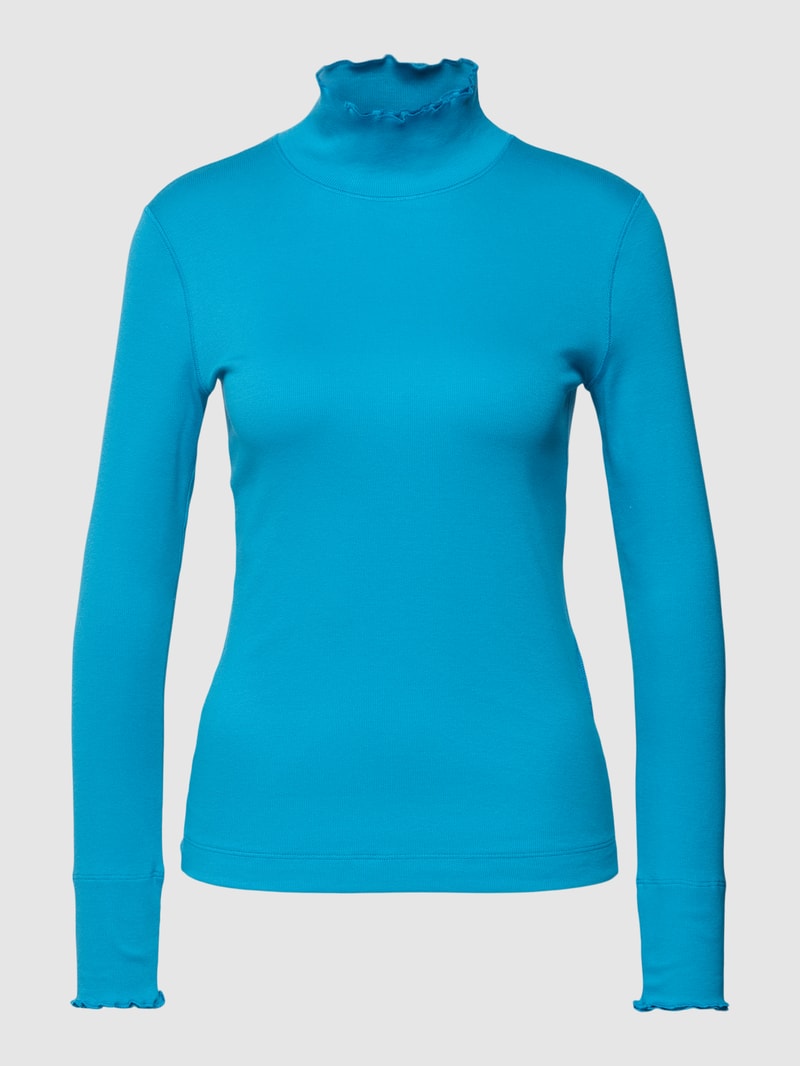 Longsleeve mit Turtleneck in petrol
