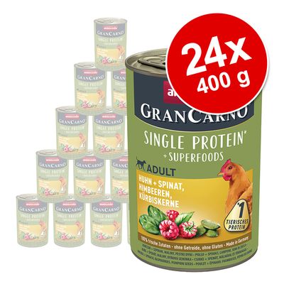 Sparpaket Animonda GranCarno Adult Superfoods 24 x 400 g