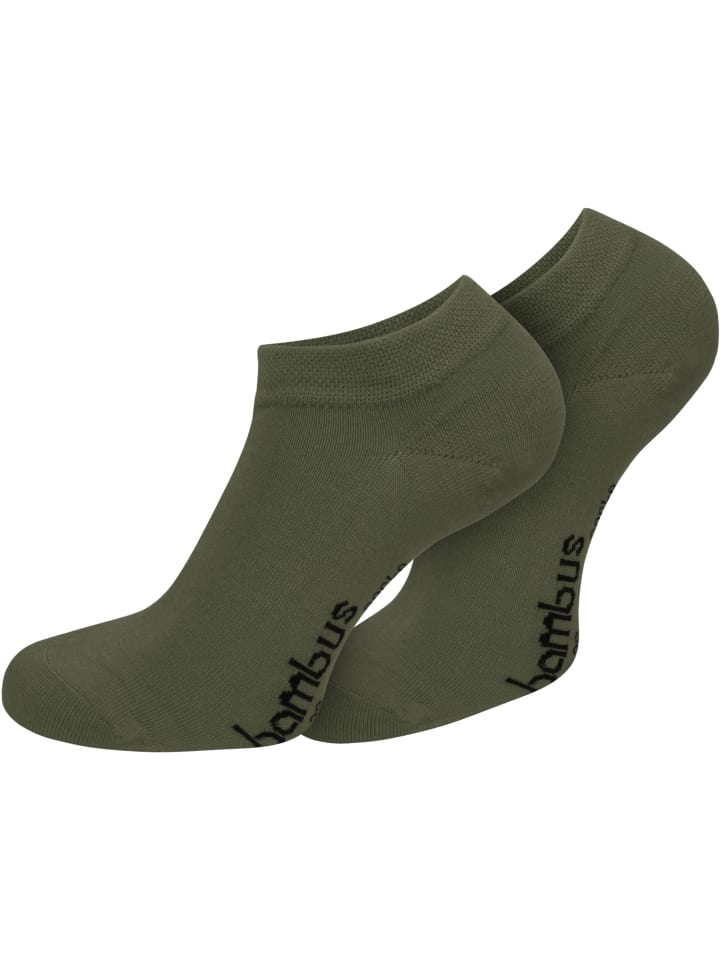 normani 6 Paar Bambus-Gesundheitssocken Sneakers in Oliv/Khaki/Schwarz günstig kaufen