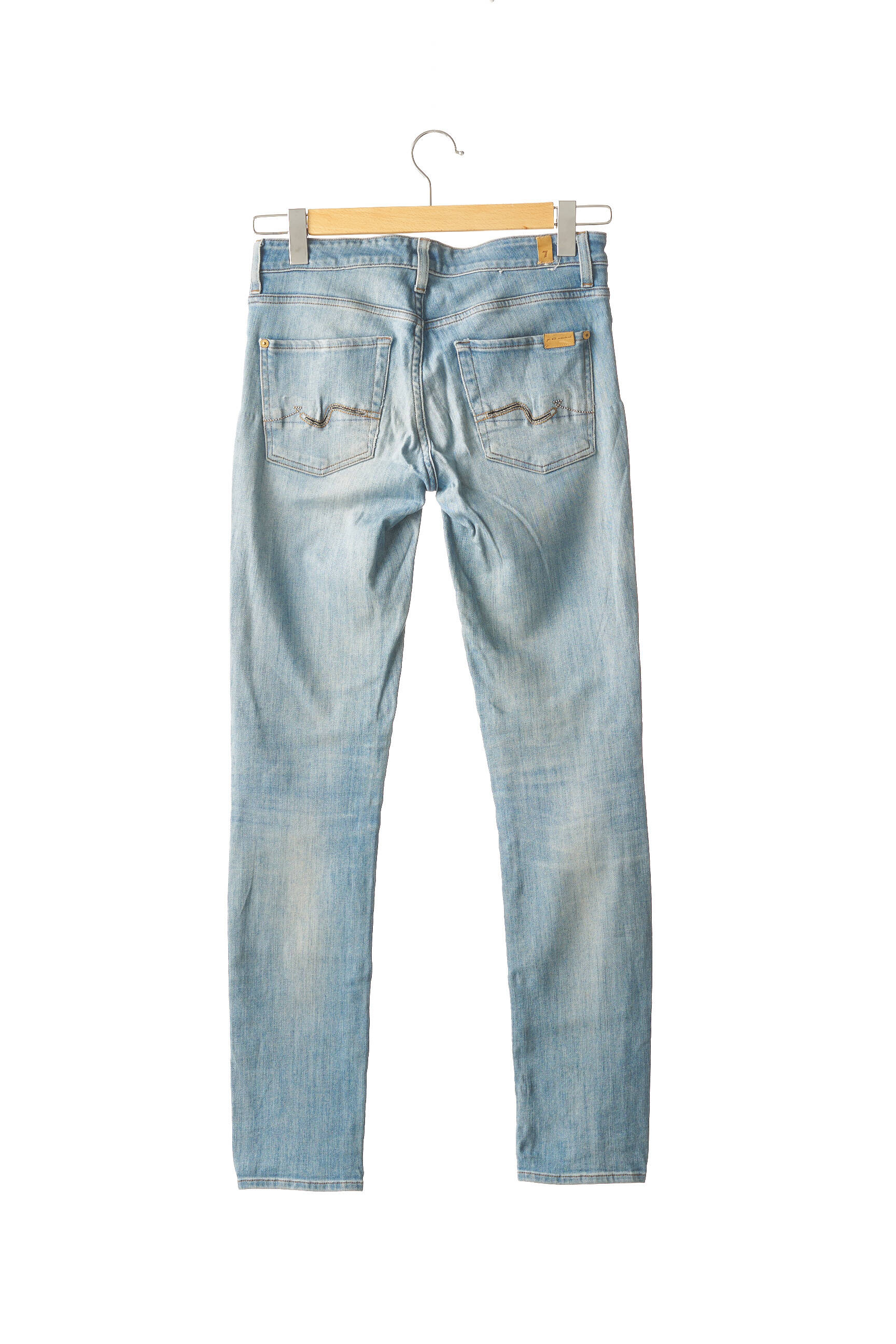 7 For All Mankind Jeans Coupe Slim Femme couleur bleu