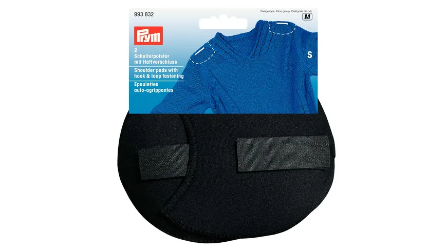 Prym Raglan-Schulterpolster mit Haftverschluss Gr. S schwarz