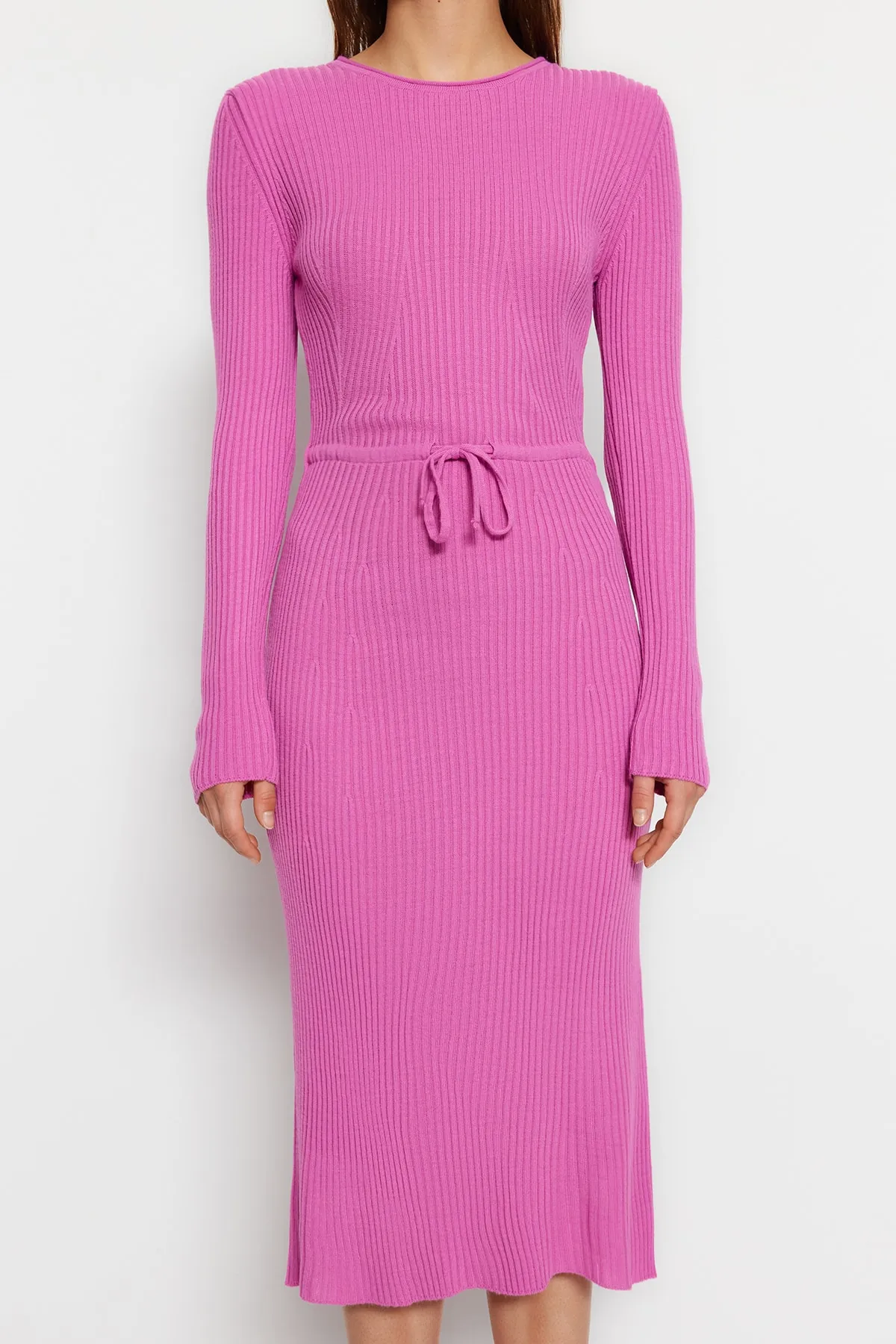 Trendyol Collection  Rosa Midi-Strickkleid TWOAW23EL00535