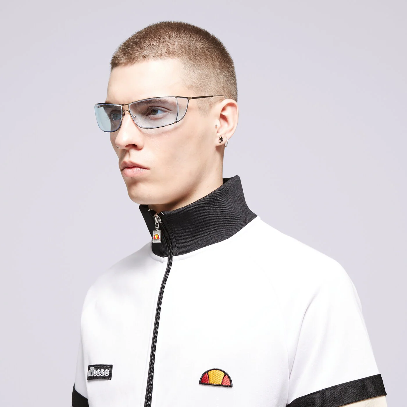 ELLESSE SWEATSHIRT MIT REIßVERSCHLUSS   RIMINI WHT/OFF WHT T Weiß
