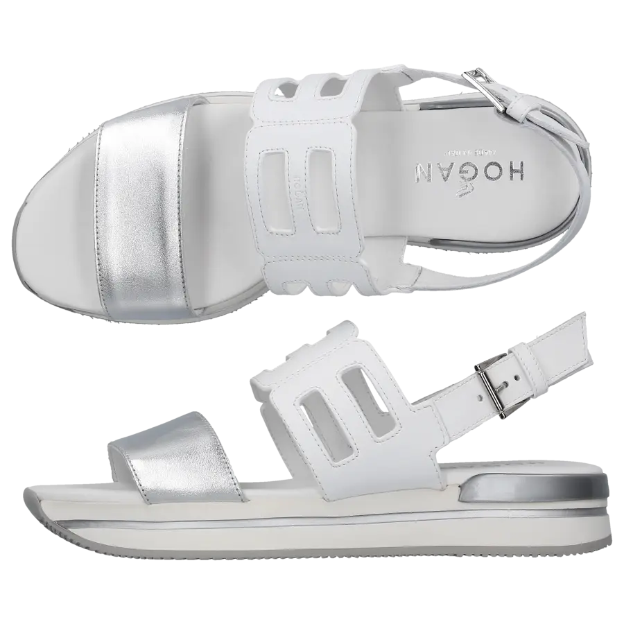 Hogan - Sandalen H257 Kalbsleder - silber