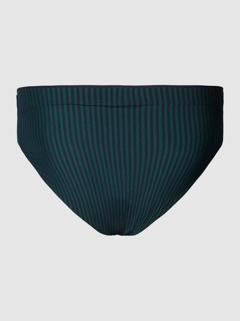 Slip mit Streifenmuster Modell 'Supermini' in dunkelblau
