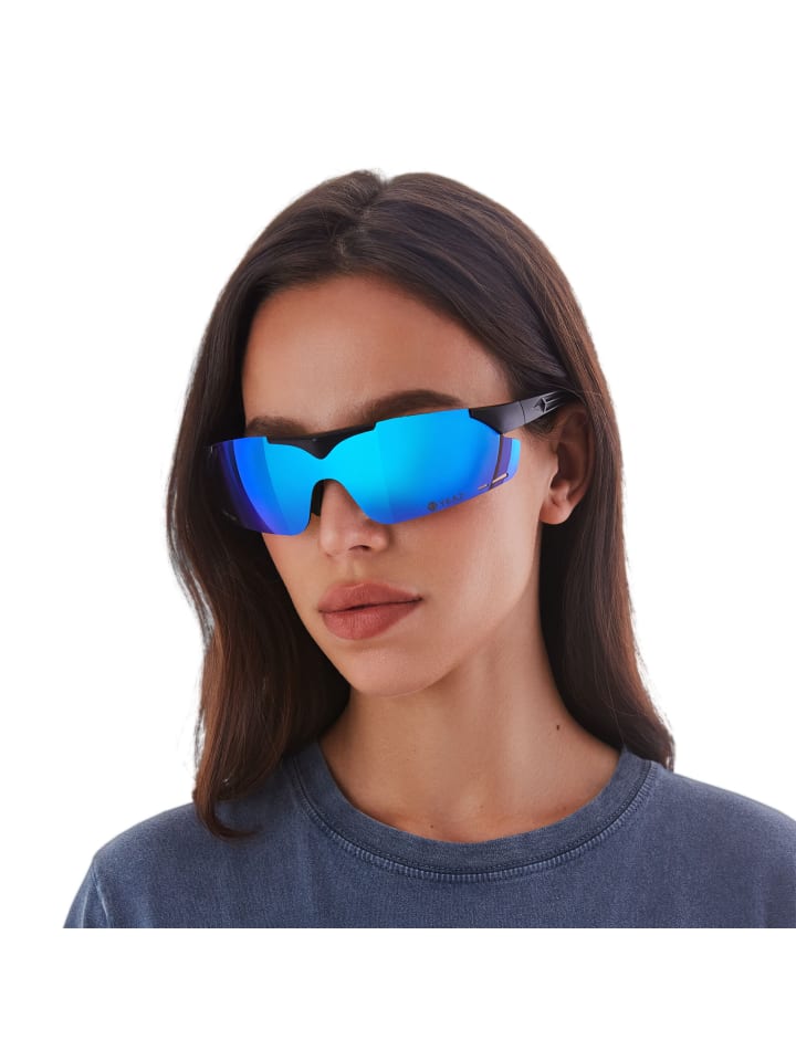 YEAZ SUNUP Magnet-Sport-Sonnenbrille in mattschwarz günstig kaufen onesize