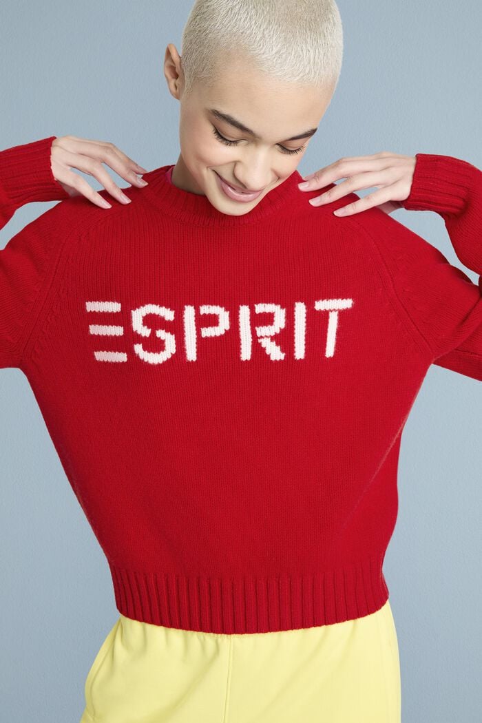 Logo-Pullover aus Wolle und Kaschmir