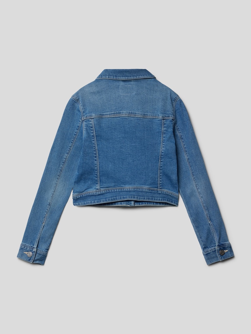 Jeansjacke mit Pattentaschen in blau