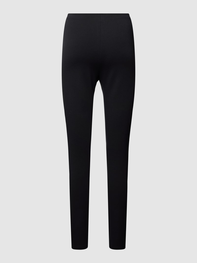Leggings in Leder-Optik in schwarz