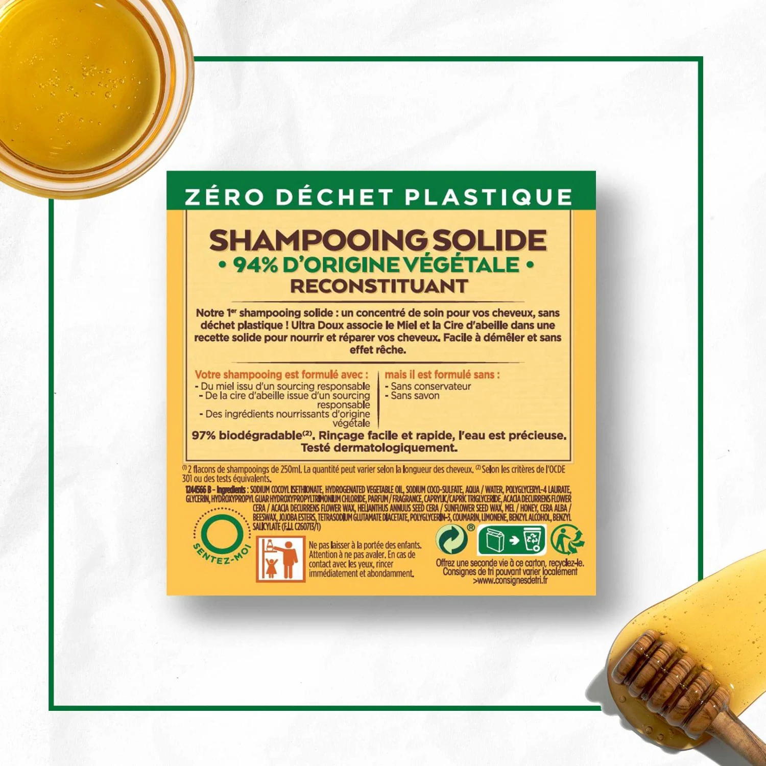 Garnier Reconstructing Solid Shampoo with Honey and Beeswax