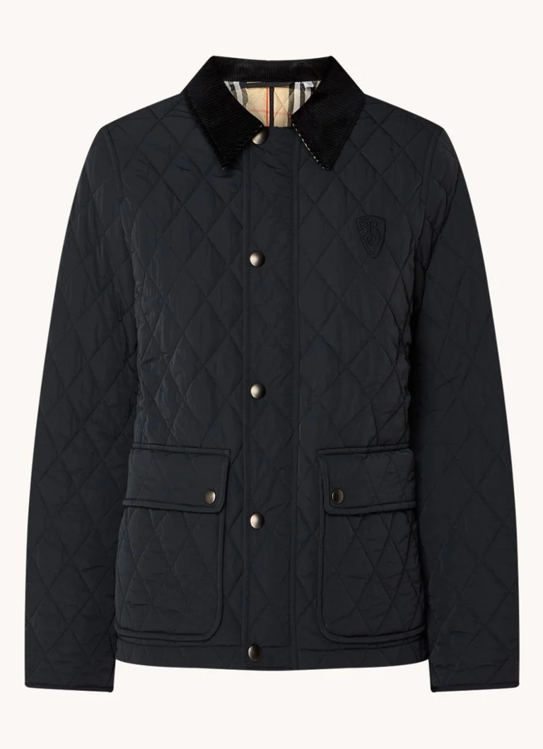 Burberry Quilted jacket with patch pockets and quilt pattern