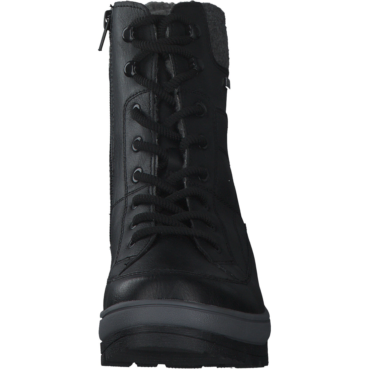 Jana Shoes 26271, Schnürstiefel, Damen, Schwarz