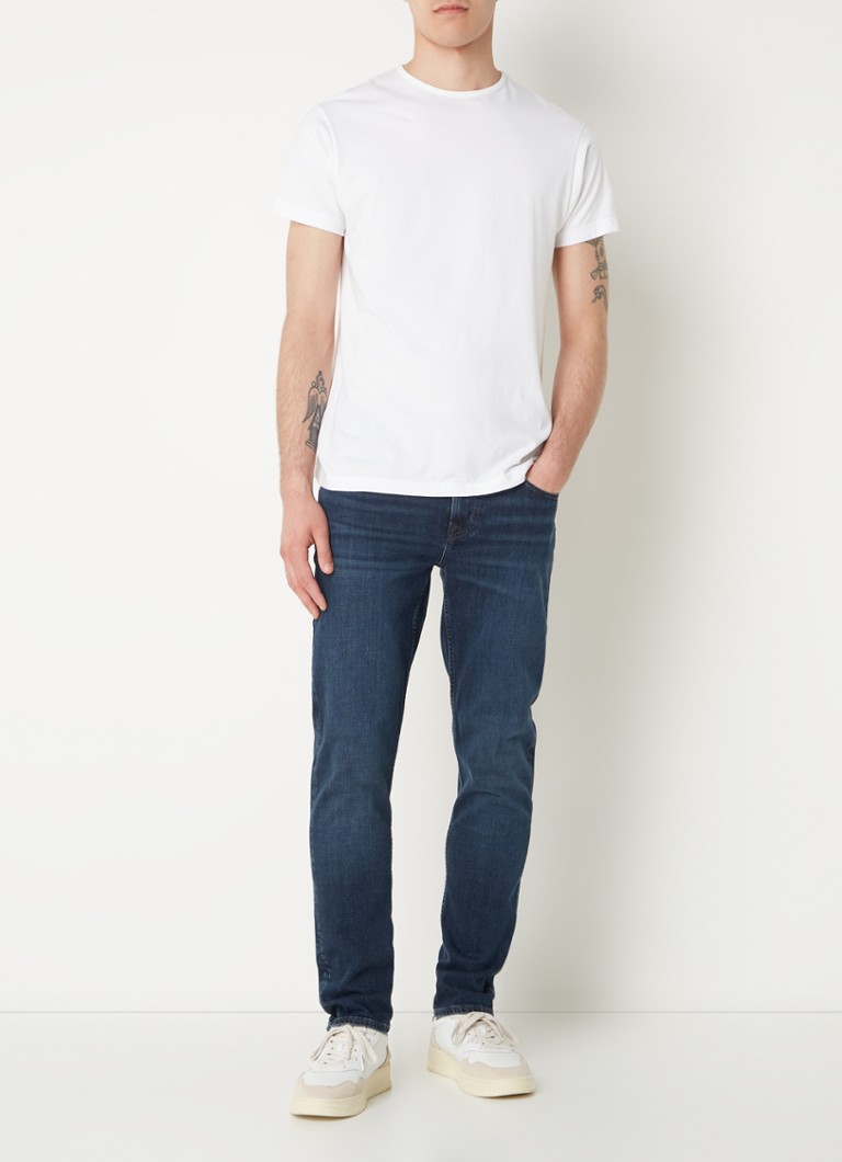 Blugi slim fit de la 7 For All Mankind, de culoare închisă, cu buzunare laterale.