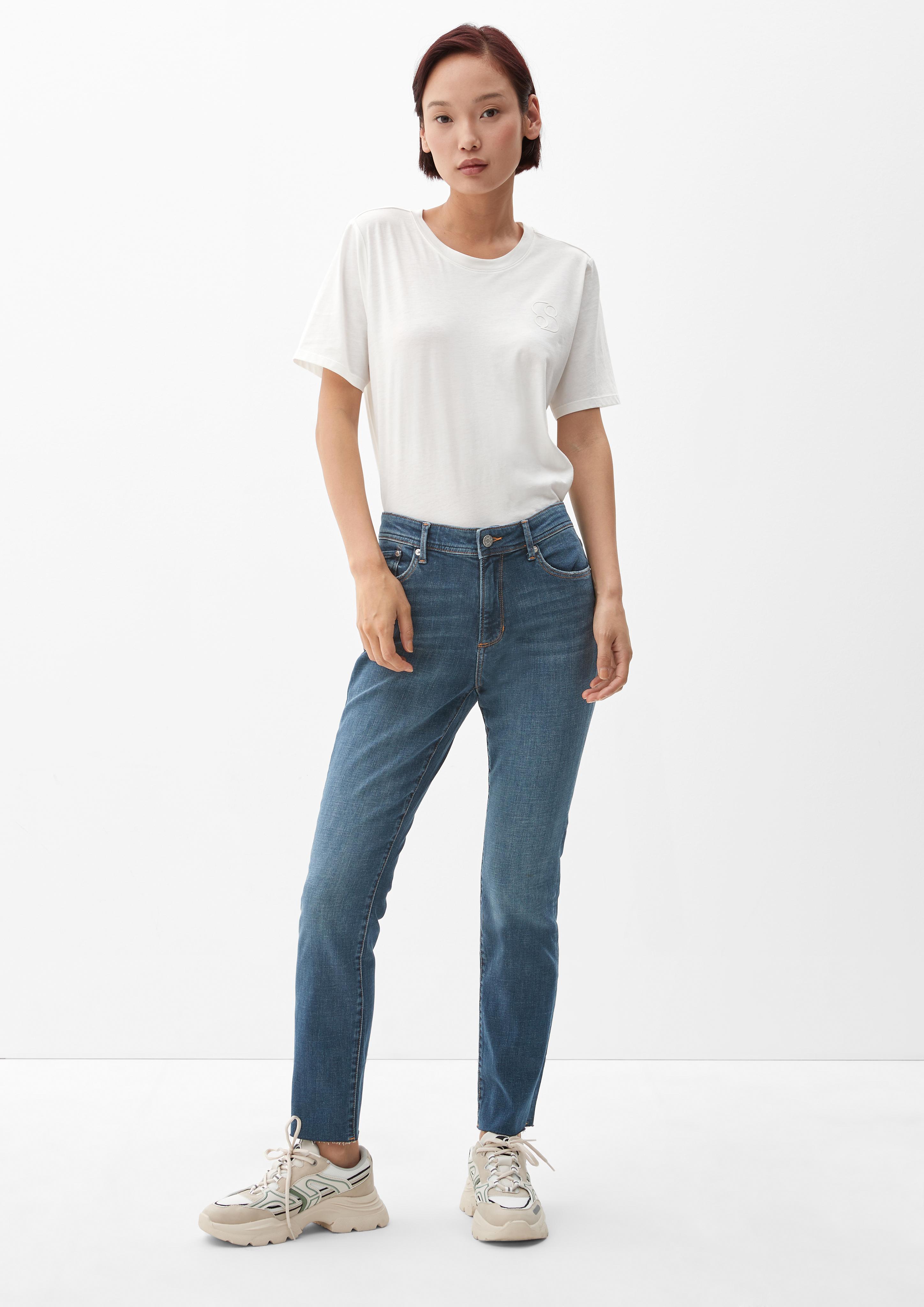 Cropped-Jeans Betsy / Slim Fit / Mid Rise / Straight Leg  EME  2122733-57Z5