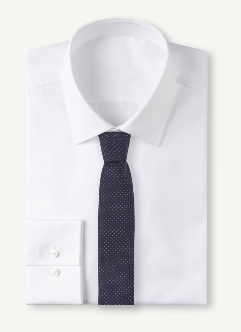 HUGO BOSS Silk tie with polka dot print