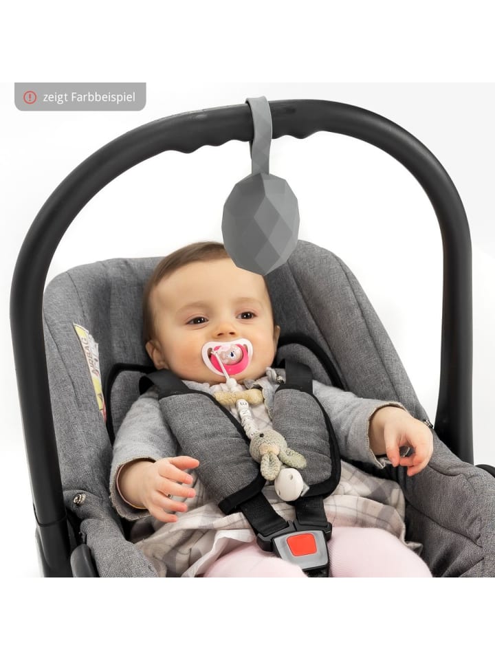 MiaMia Silikon-Schnullerbox / Schnullerhalter - Diamant - in grau günstig kaufen onesize