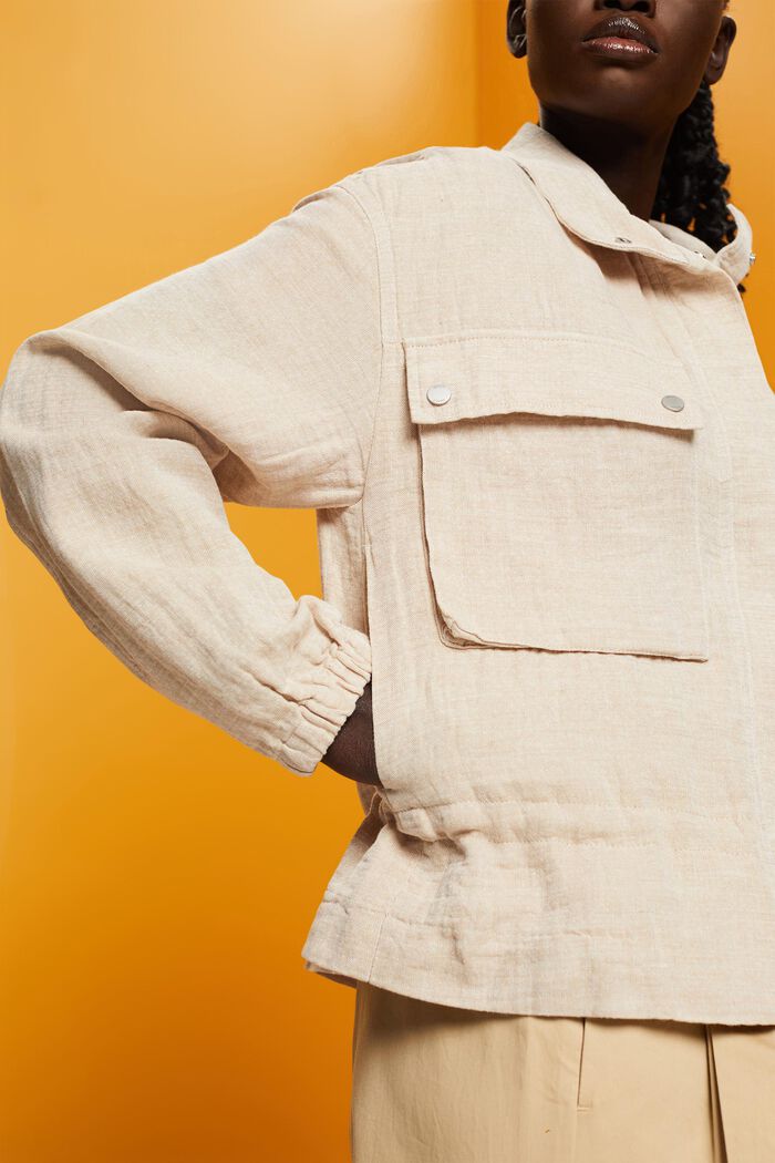 Leichte Jacke aus Baumwolle-Leinen-Mix