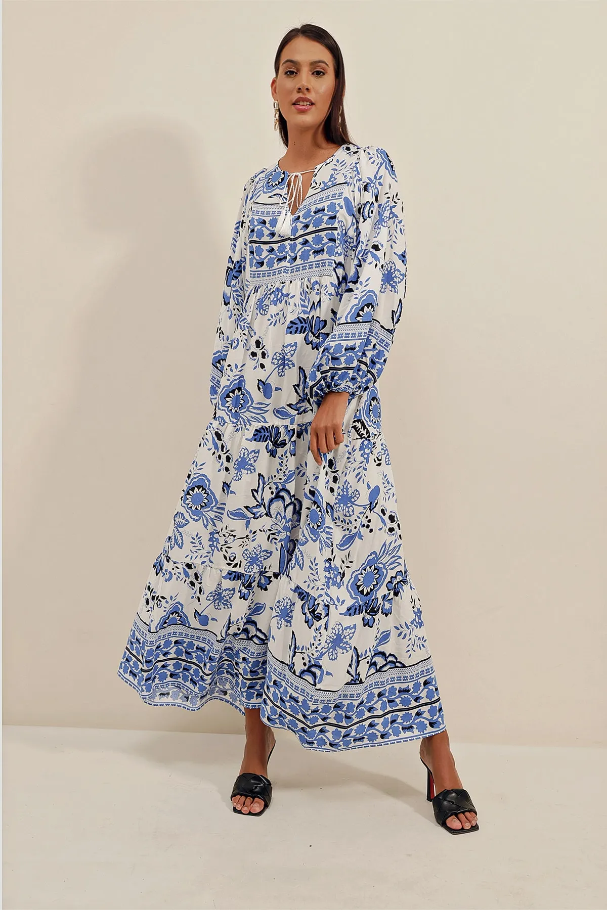 Bigdart  2420 Kleid mit Fledermausärmeln – Weiß