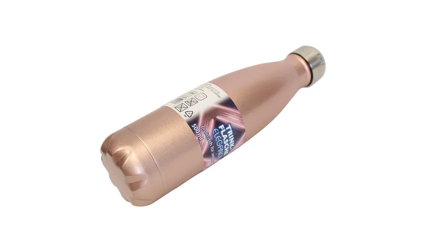 TRENDSHOP Trinkflasche Elegance 0,5l rosegold