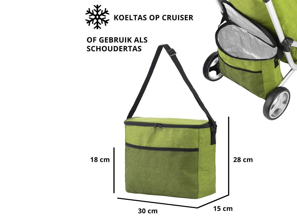 ShoppingCruiser 3-Räder 58 Liter einkaufstrolley mit kuhltasche