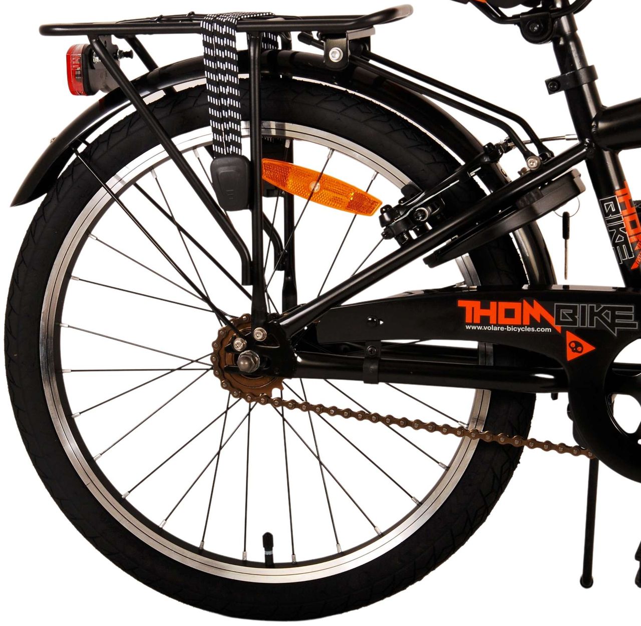 Volare Thombike Kinderfahrrad - Jungen - 20 Zoll - Schwarz Orange - Zweihandbremsen