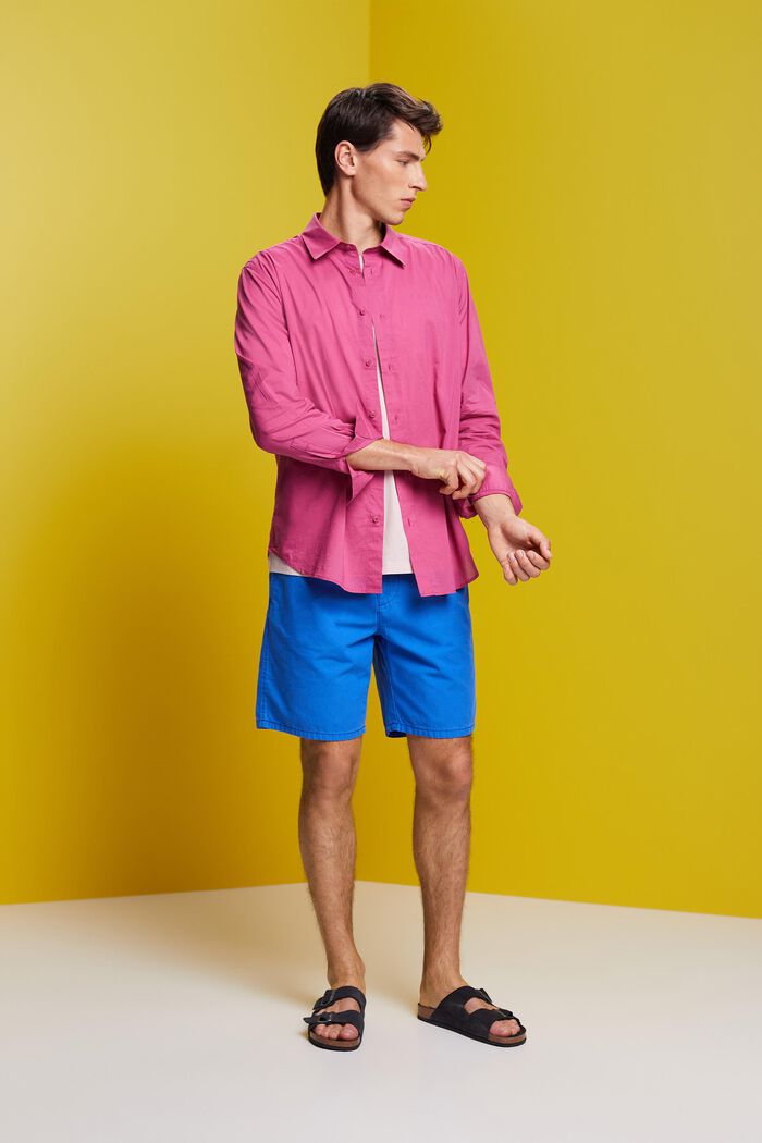 Unifarbenes Longsleeve, 100 % Baumwolle