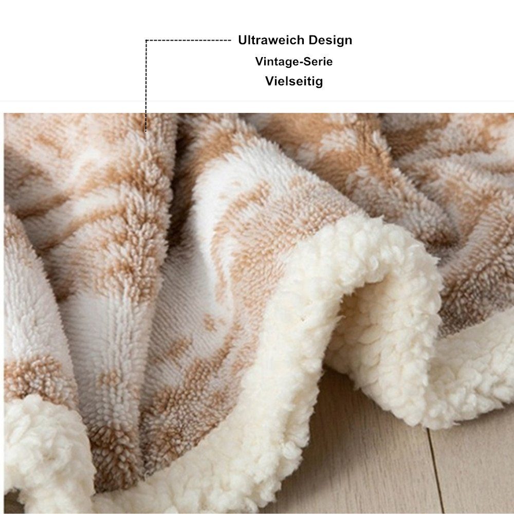 Wohndecke Wohndecke, Kuscheldecke,100/150/160CM Mikrofaser-Decke Wohndecke, XDeer, Wendedecke Sofadecke Tagesdecke Wohndecke Warm Decke
