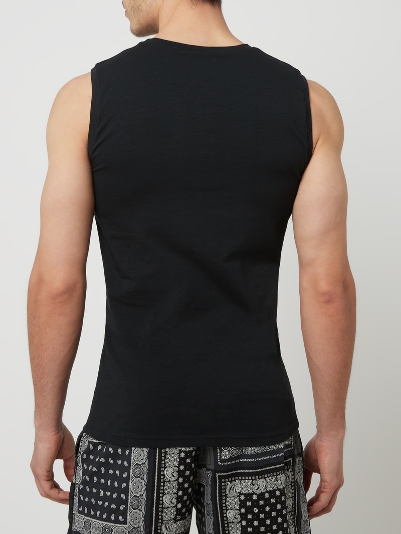 Tanktop mit Stretch-Anteil in schwarz