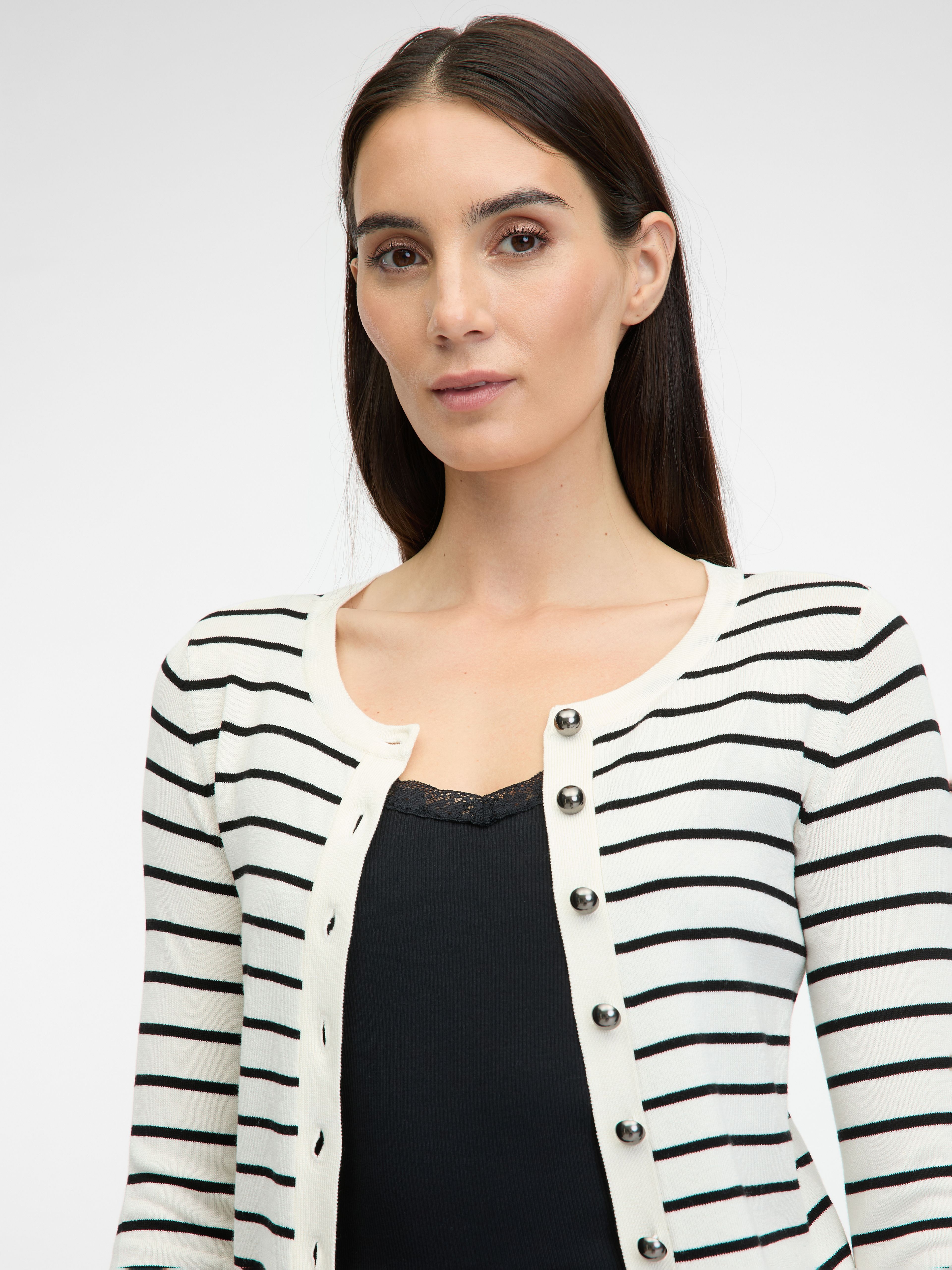 Cremefarbene Damen-Strickjacke ORSAY