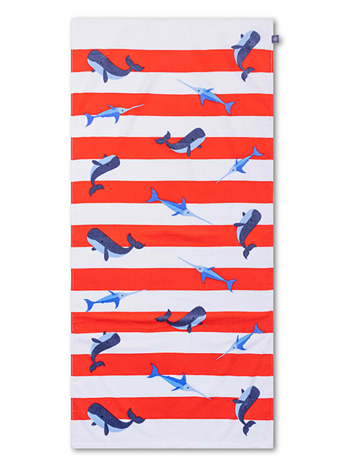 Swim Essentials Strandtuch ''Ocean'' in Rot/ Weiß - (L)135 x (B)65 cm günstig kaufen 135x65 cm