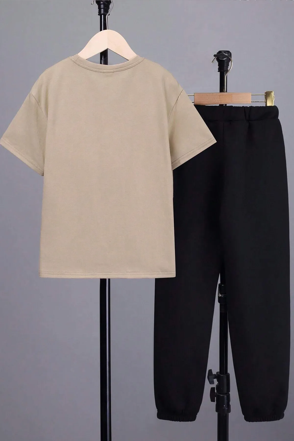 uyguntarz  Sport-Sweatsuit Set - Beige - Regular Fit
