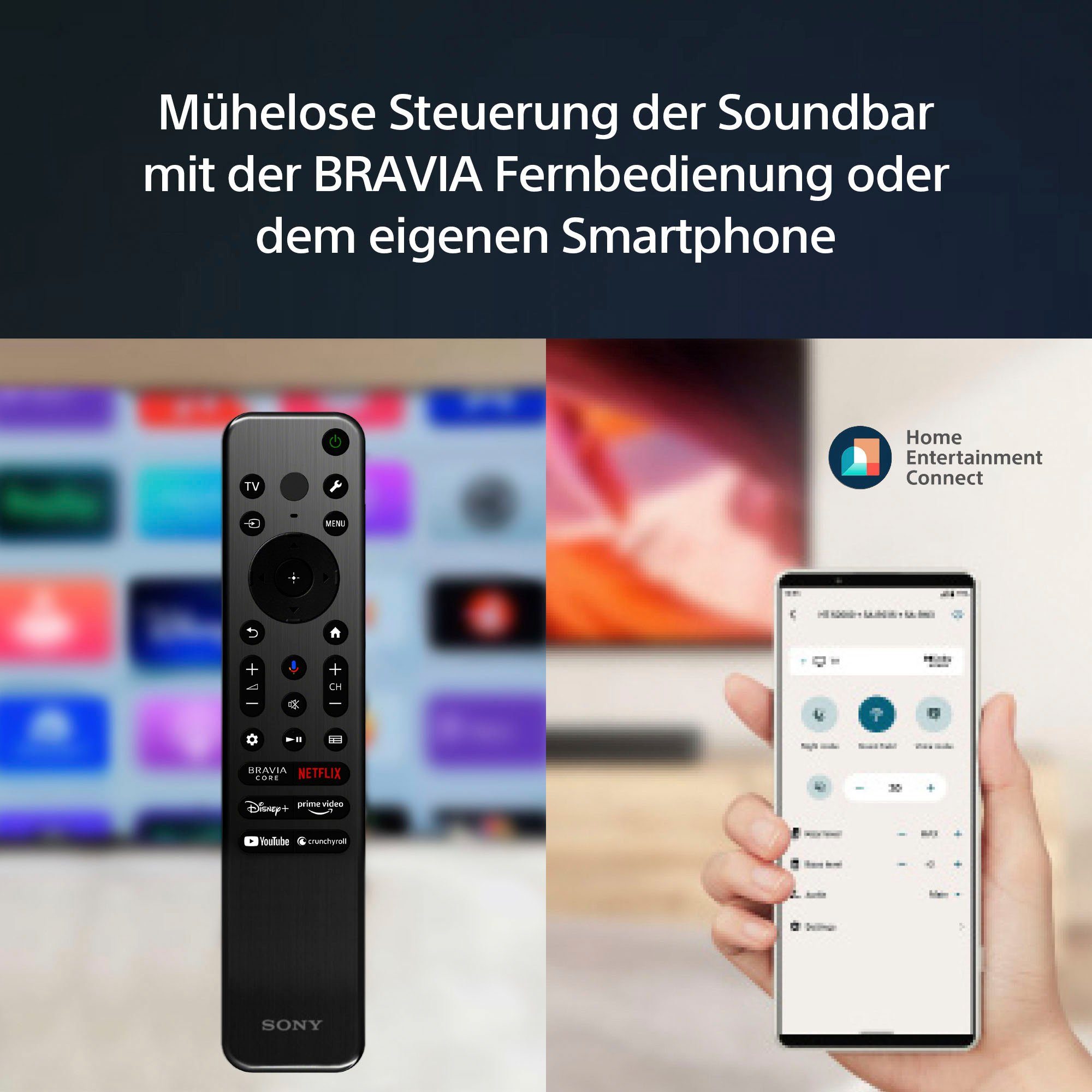 Sony HTS2000 Dolby Atmos® 3.1 Soundbar (Bluetooth, WLAN (WiFi), 250 W, App-Steuerung)