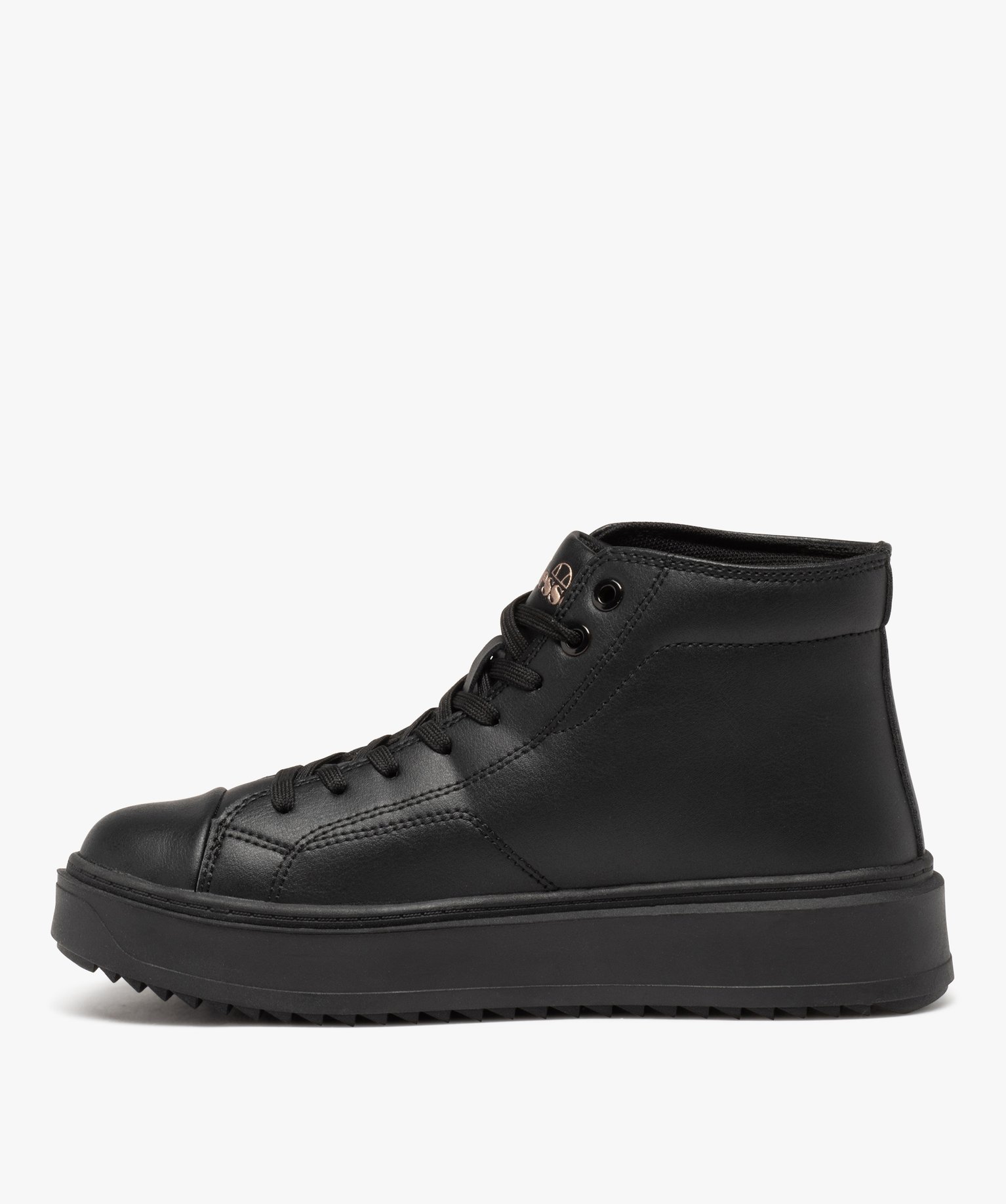 Baskets femme mid-cut unies à lacets - Ellesse noir | GEMO