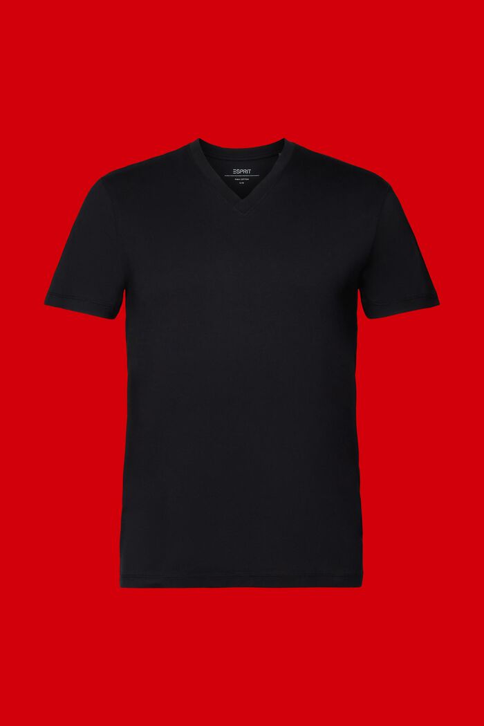 T-Shirt mit V-Ausschnitt aus Pima-Baumwolle