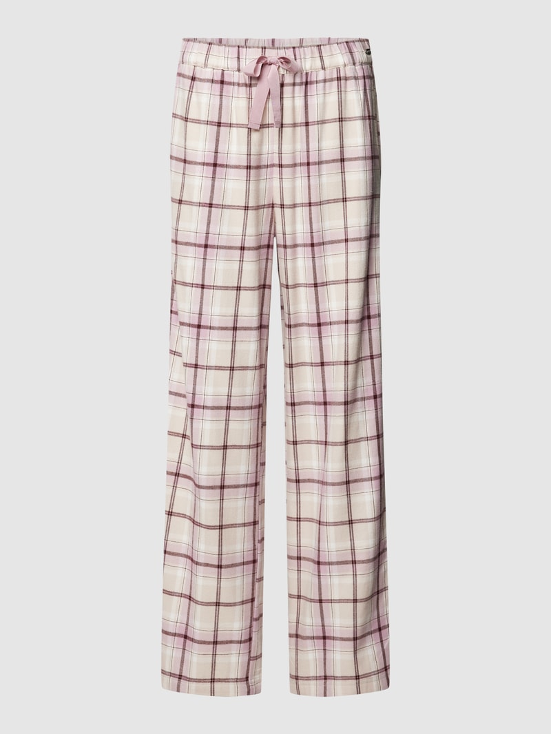 Pyjama-Hose mit Tartan-Karo Modell 'SOFT FLANNEL' in rosa