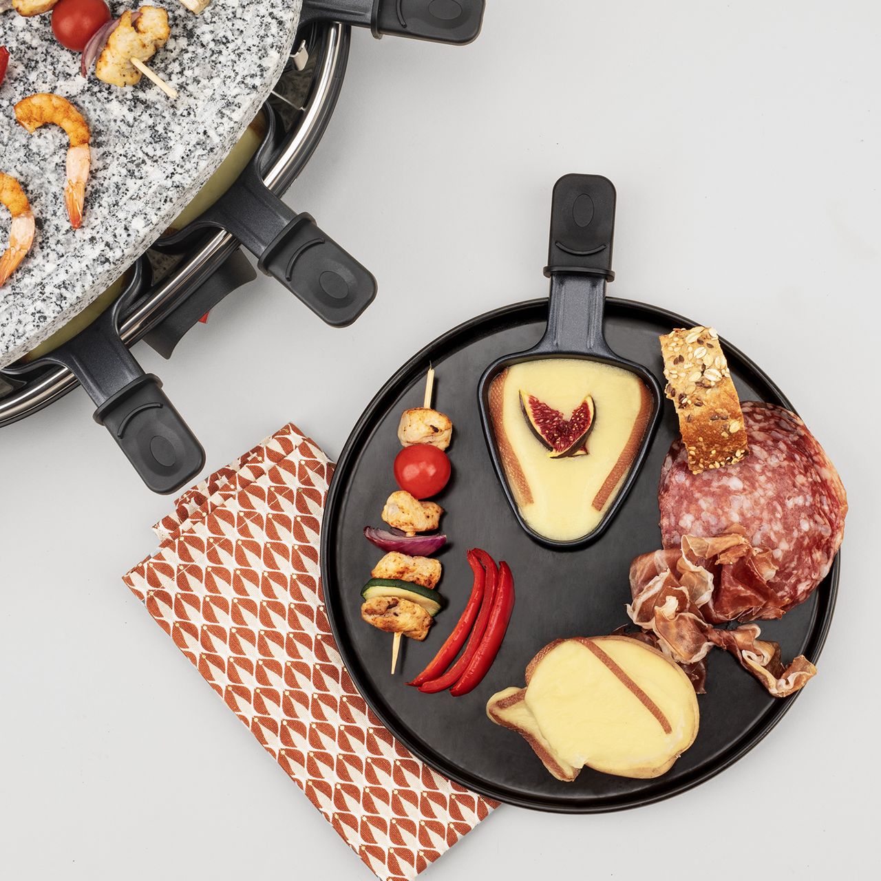 H.Koenig Raclette RP85 für 8 Personen mit Granitsteinplatte