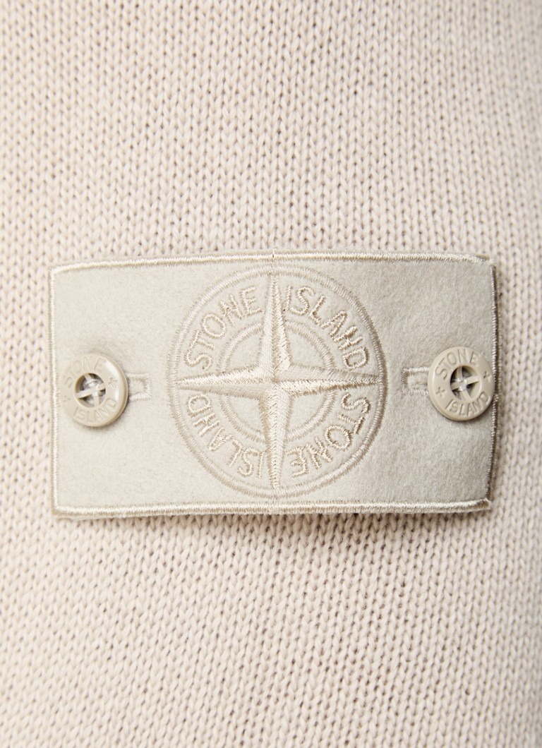 Πουλόβερ Stone Island 527FA με λεπτή πλέξη και λογότυπο