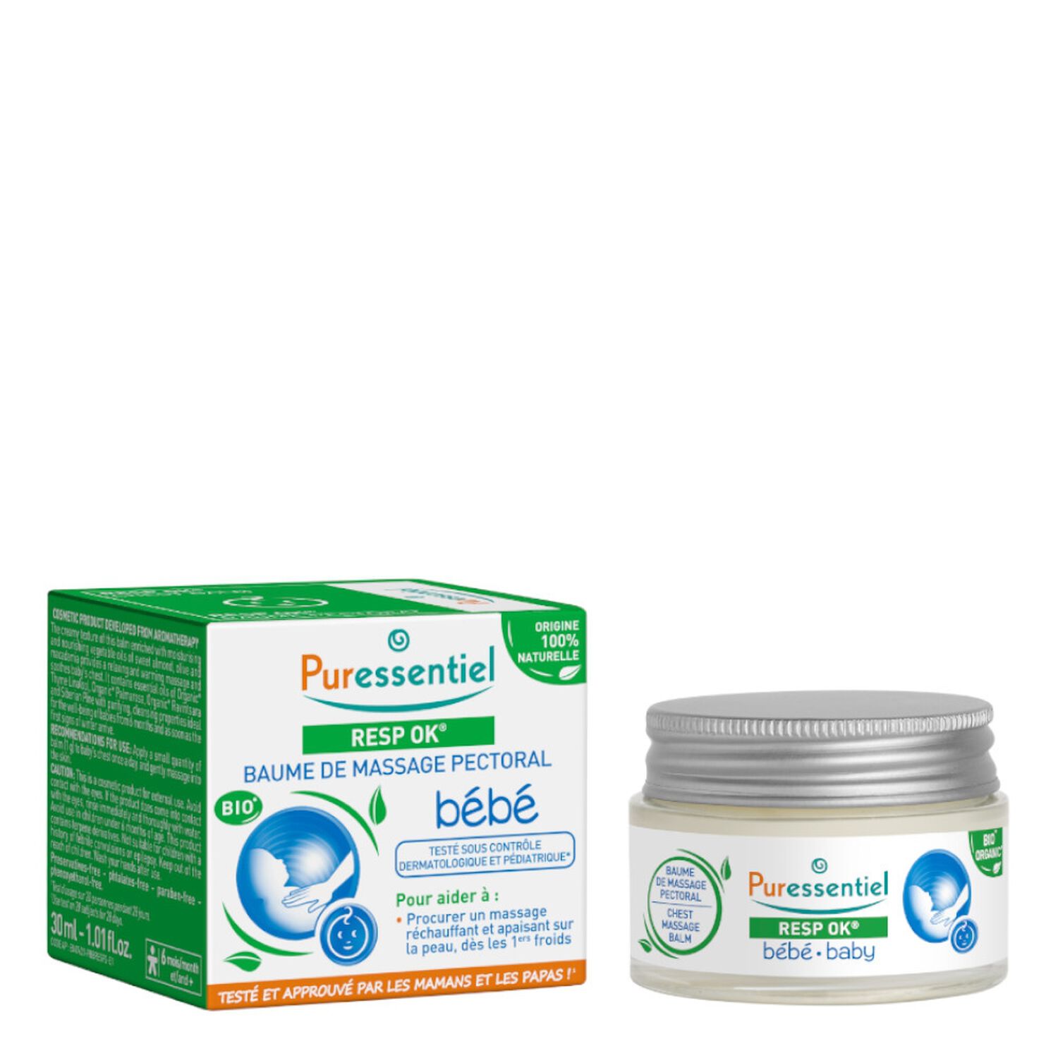 Puressentiel Resp'Ok Baume de Massage Pectoral Bébé 30 ml