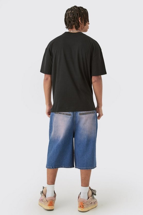 Oversize T-Shirt mit Grafitti-Print